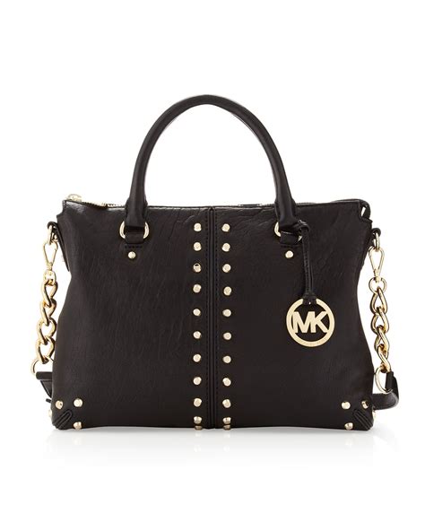 michael kors bag black|michael kors black studded handbag.